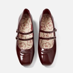 Duke + Dexter Burgundy Patent Mary Jane Shoes